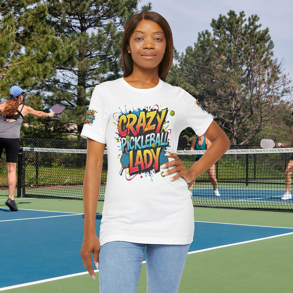 Crazy Pickleball Lady T-Shirt - Funny Pickleball Tee - Unisex Graphic Shirt - XS-5XL