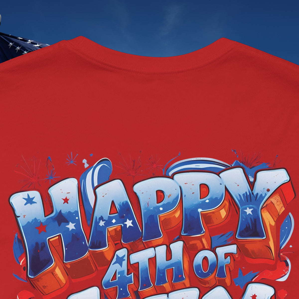 Happy 4th of July T-Shirt - Independence Day Bald Eagle - American Flag Graphic Tee