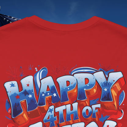Happy 4th of July T-Shirt - Independence Day Bald Eagle - American Flag Graphic Tee