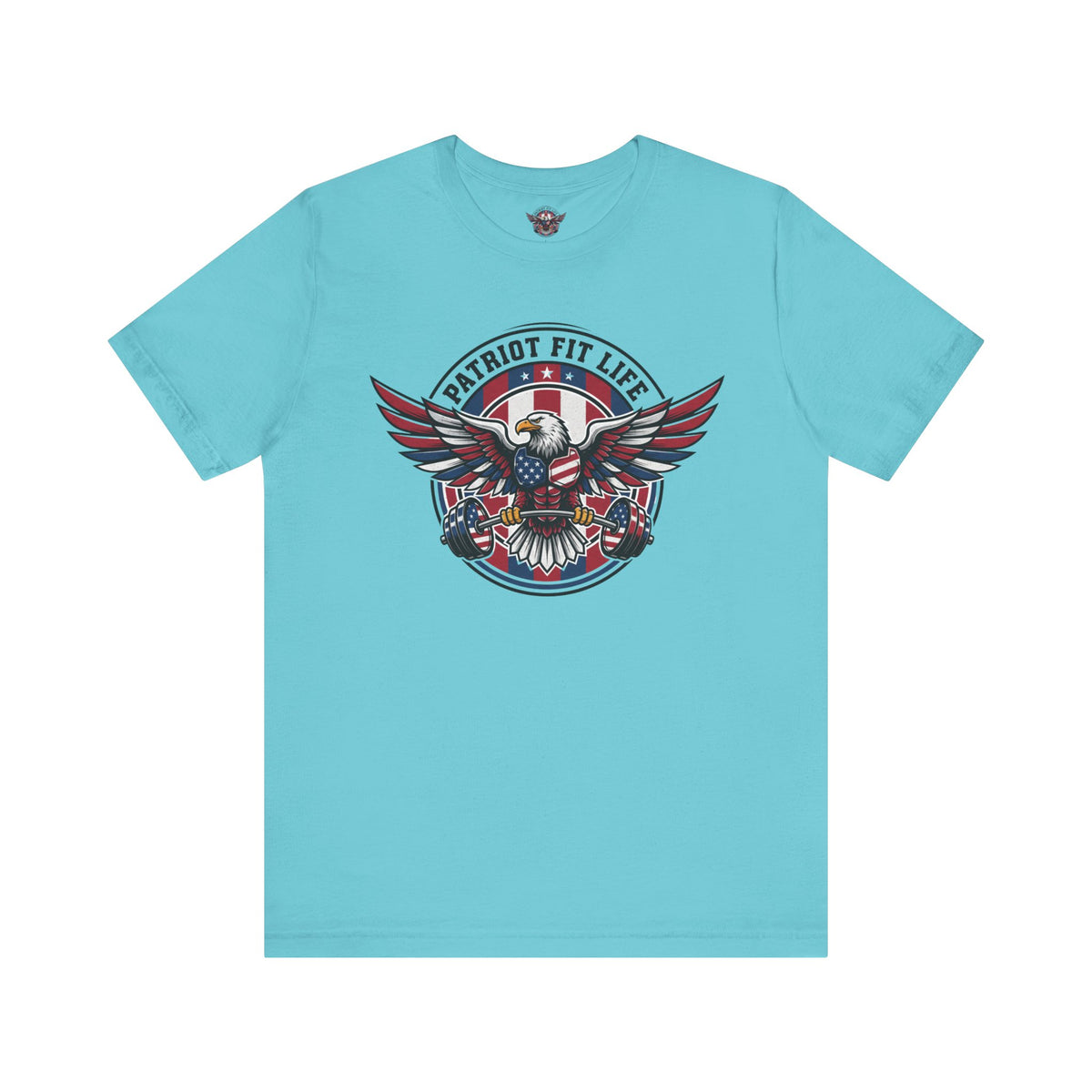Patriot Fit Life Bald Eagle T-Shirt - American Flag Graphic Tee - Unisex Workout Shirt