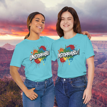Unstoppable Vintage Retro T-Shirt - Motivational Graphic Tee - Unisex Casual Shirt