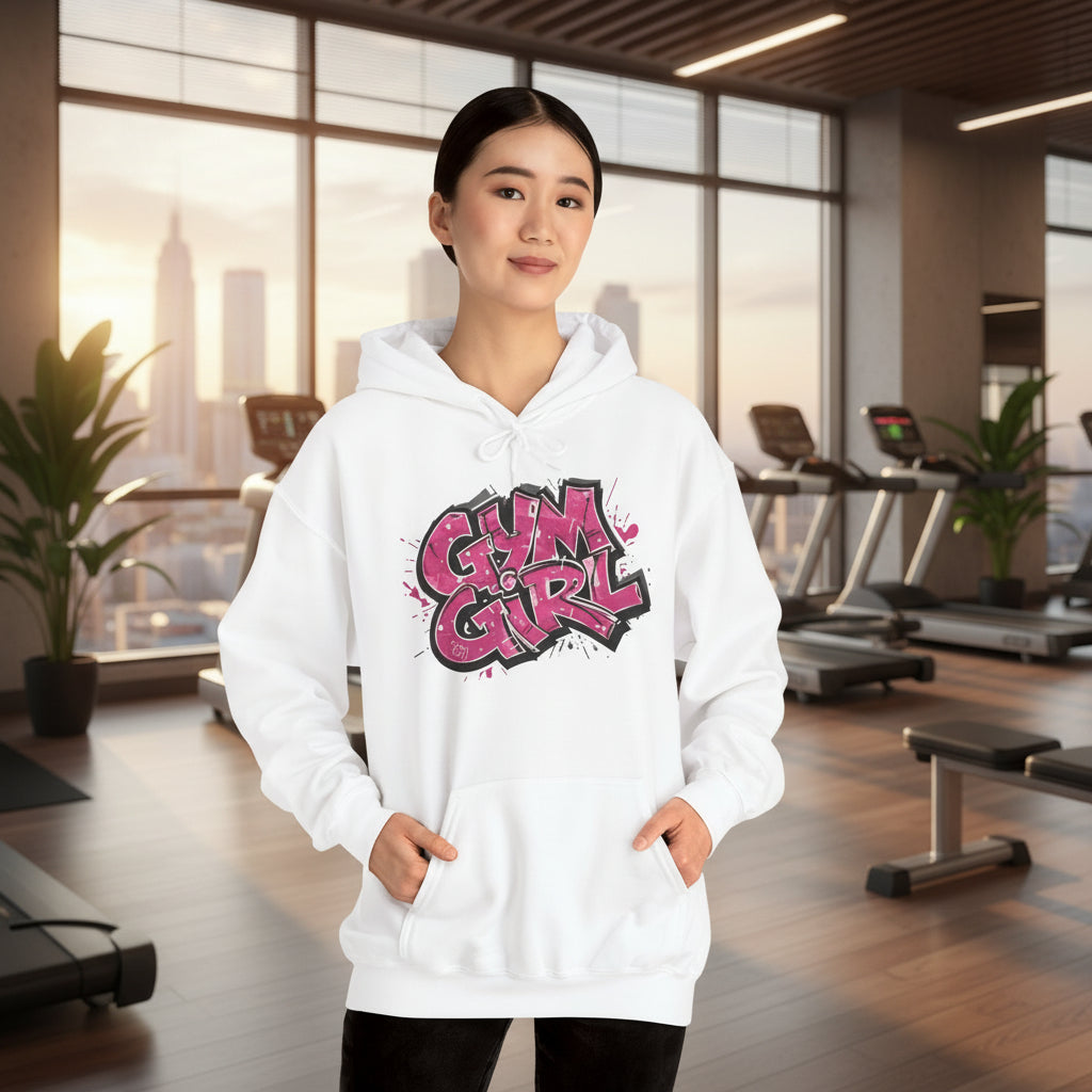 Stylish Gym Girl Print Hoodie - Women's Fitness Sweatshirt - Athletic Pullover - S-5XL