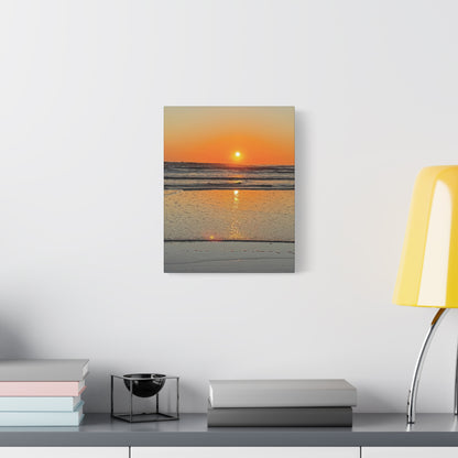 Sunset Beach Canvas Print, Ocean Decor, Wall Art, Home Decor, Coastal Artwork for Living Room