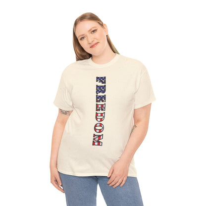 Freedom Patriotic T-Shirt - Red White Blue - American Flag Tee - Unisex S-5XL