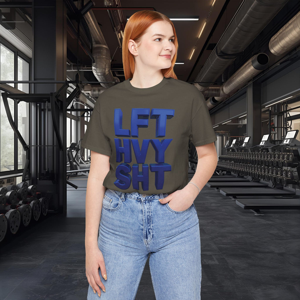 Lift Heavy Shit Gym T-Shirt - Bold 3D Weightlifting Tee - Unisex Fitness Apparel