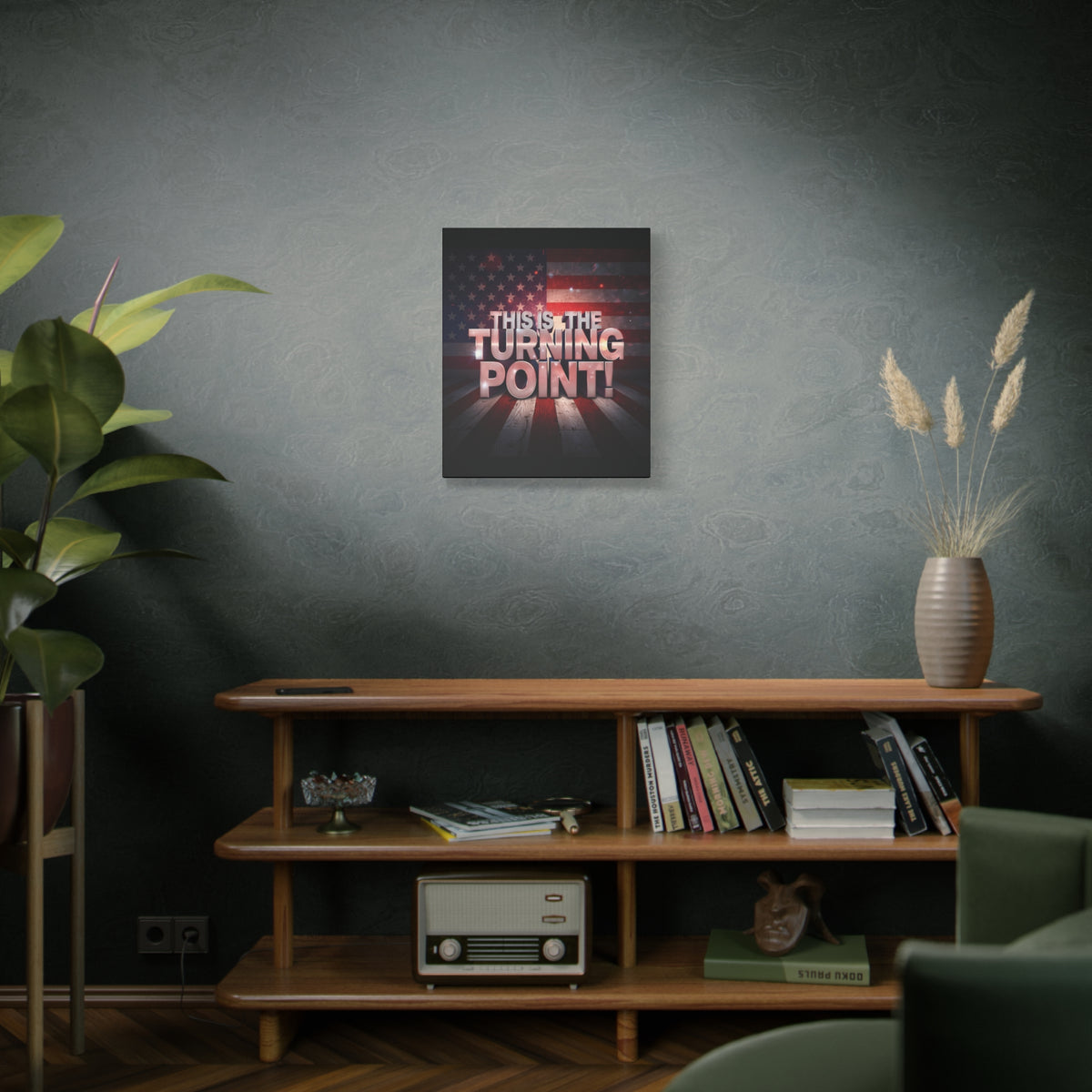 This Is The Turning Point! Canvas Wall Art - Patriotic American Flag - Red White Blue - Gallery Wrapped - 36 Sizes