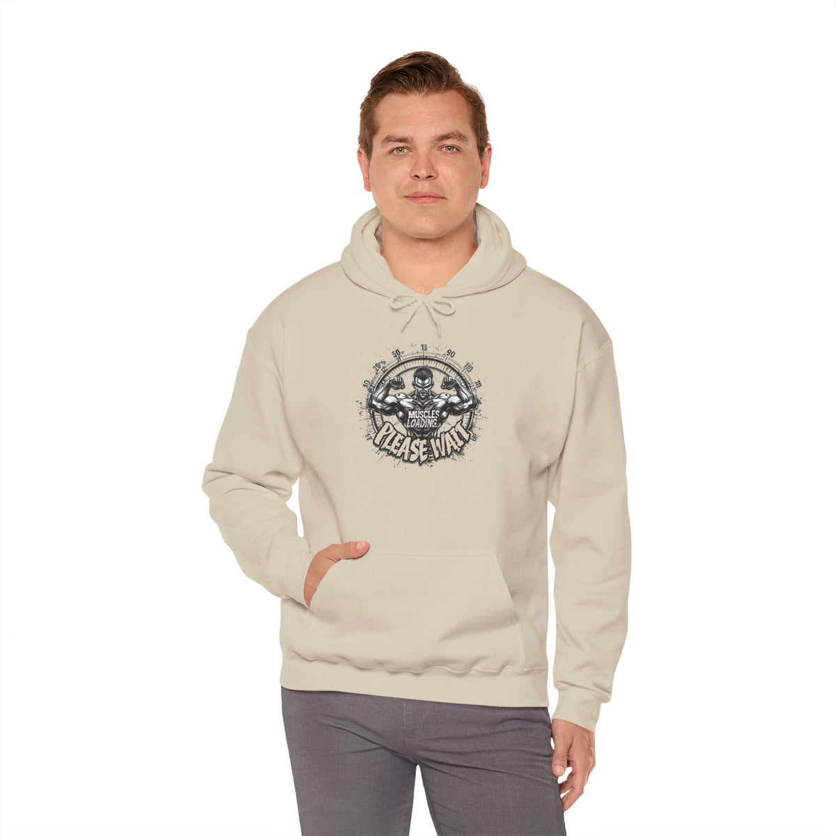 Muscles Loading Please Wait - Motivational Fitness Hoodie - Gym Sweatshirt - Unisex S-5XL