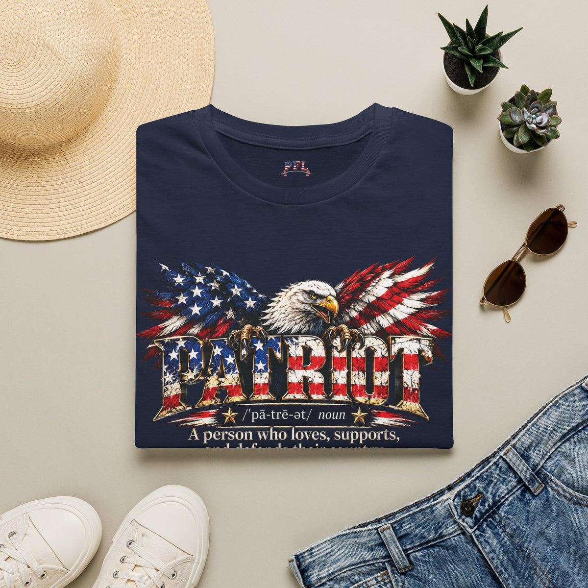 USA Pride - PATRIOT Dictionary-stlye Definition  - Eagle Patriotic T-Shirt - Patriot Fit Life