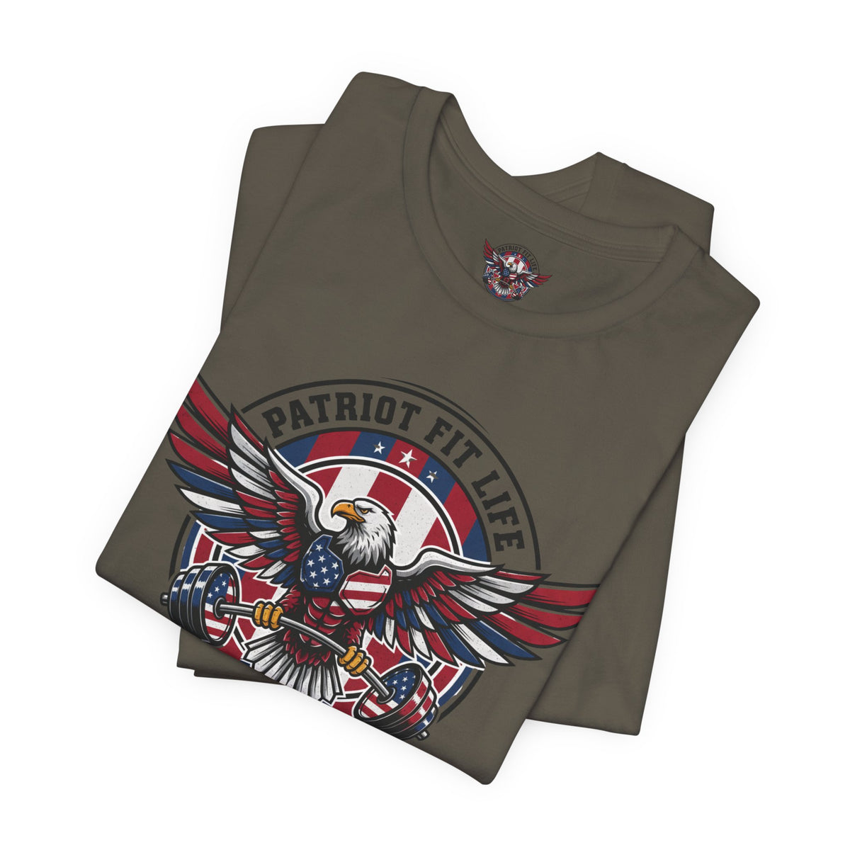 Patriot Fit Life Bald Eagle T-Shirt - American Flag Graphic Tee - Unisex Workout Shirt
