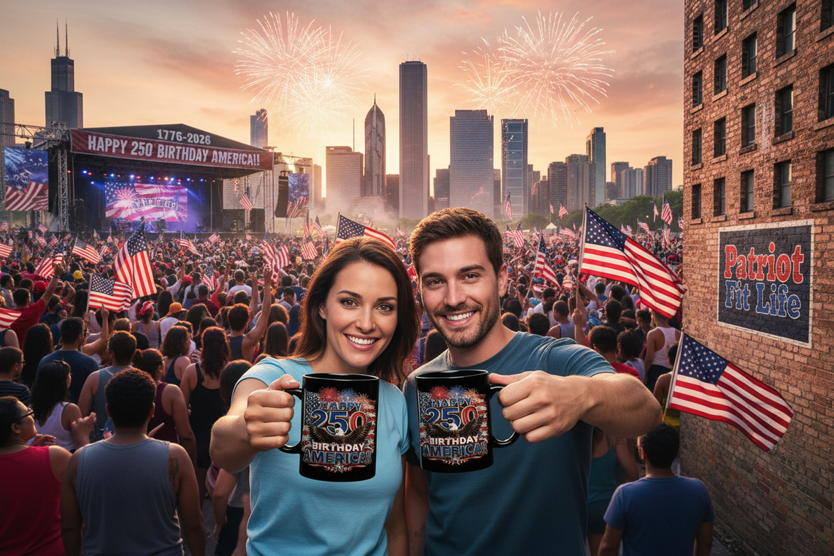 Happy 250th Birthday America Mug | 1776-2026 Patriotic Eagle Flag & Fireworks Black Coffee Cup