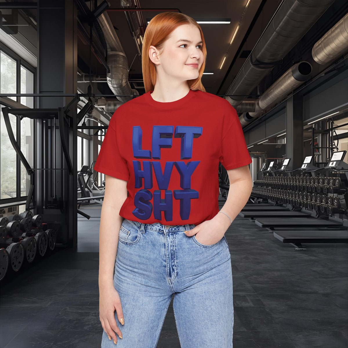 Lift Heavy Shit Gym T-Shirt - Bold 3D Weightlifting Tee - Unisex Fitness Apparel