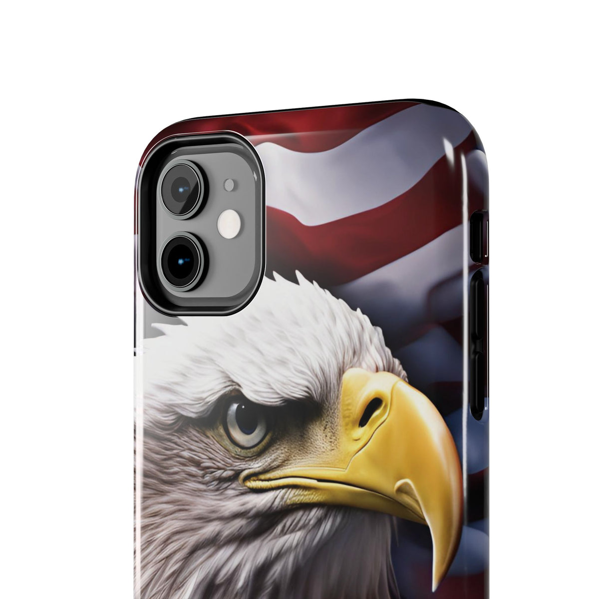 Patriotic - Bald Eagle - Phone Case - Tough Phone Case - American Flag Design - Gift for Veterans - National Holidays - Outdoor Adventures - Eagle Lover