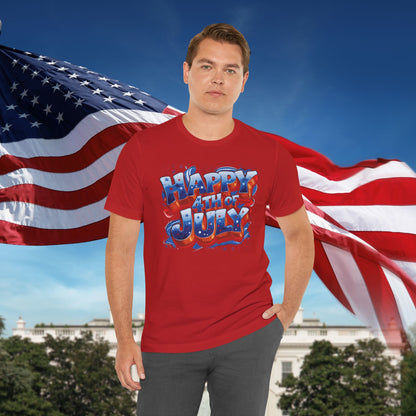 Happy 4th of July T-Shirt - Independence Day Bald Eagle - American Flag Graphic Tee