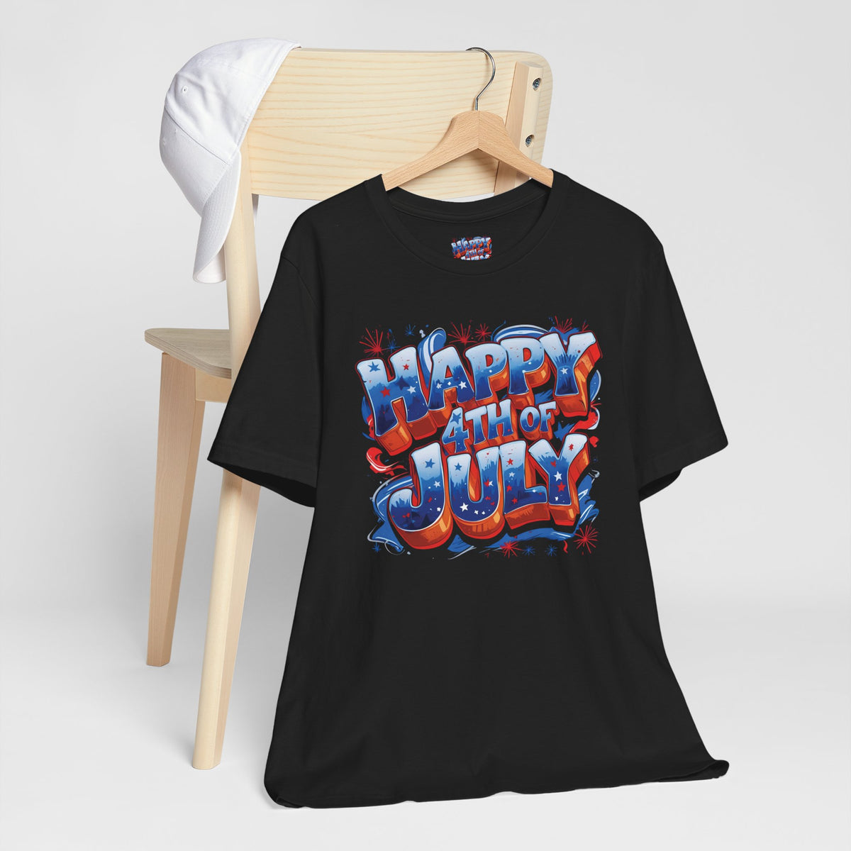 Happy 4th of July T-Shirt - Independence Day Bald Eagle - American Flag Graphic Tee