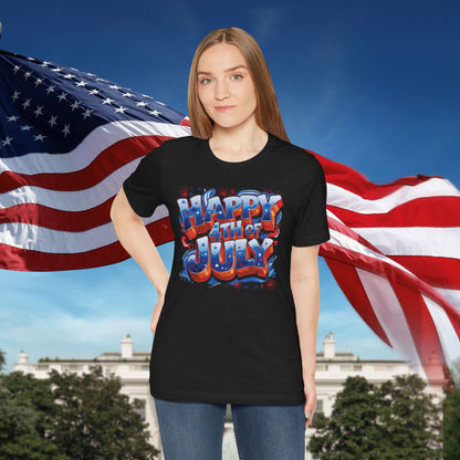 Happy 4th of July T-Shirt - Independence Day Bald Eagle - American Flag Graphic Tee