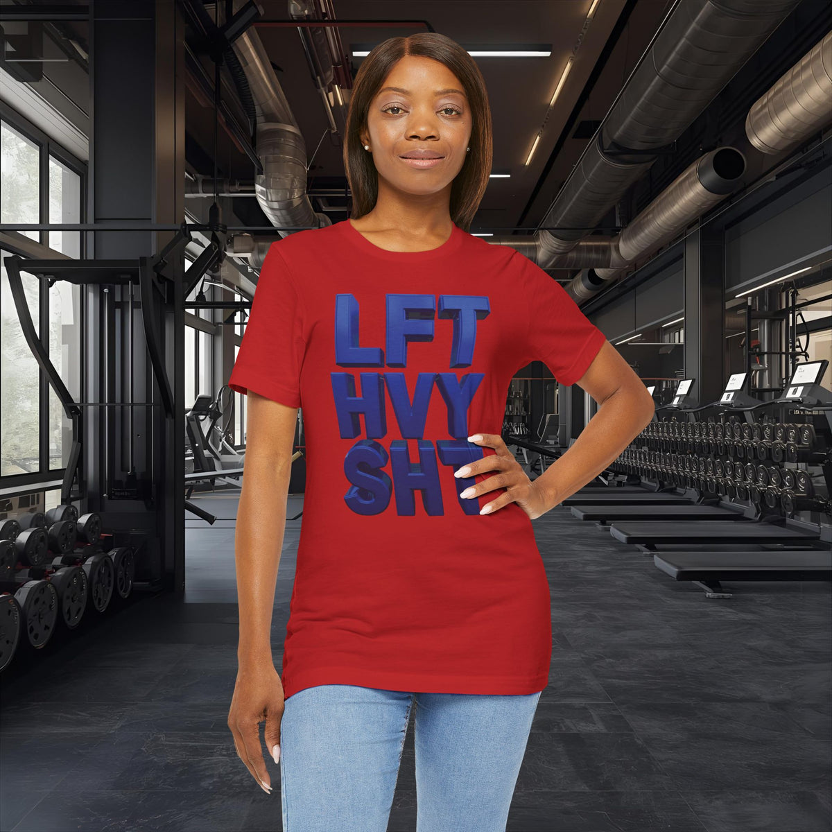Lift Heavy Shit Gym T-Shirt - Bold 3D Weightlifting Tee - Unisex Fitness Apparel