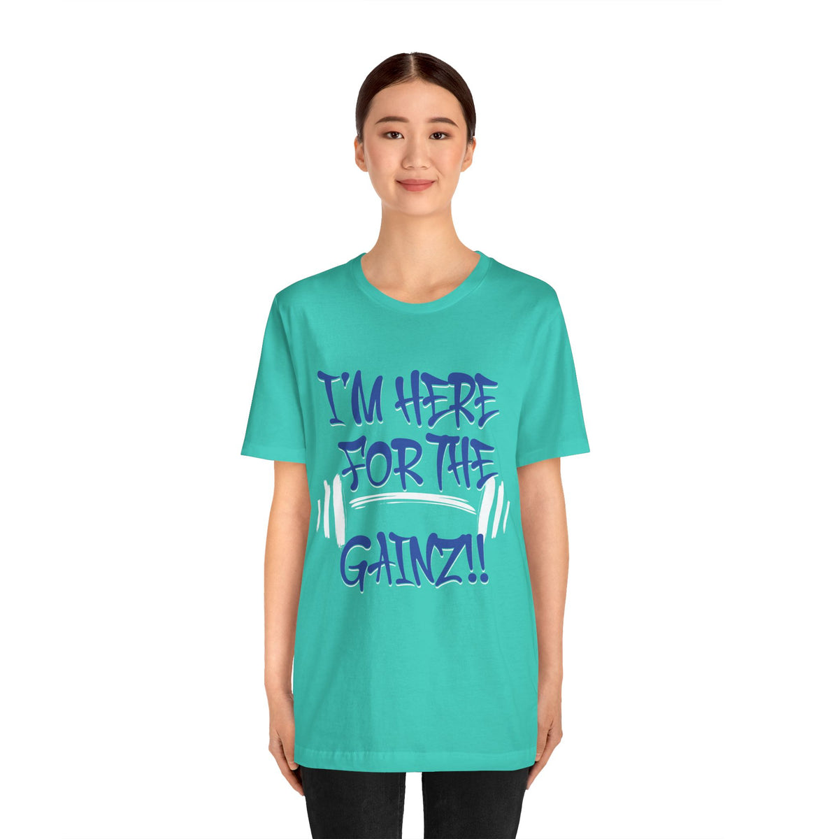 I'm Here For The Gainz! Gym Motivation T-Shirt - Funny Fitness Tee - Unisex XS-4XL