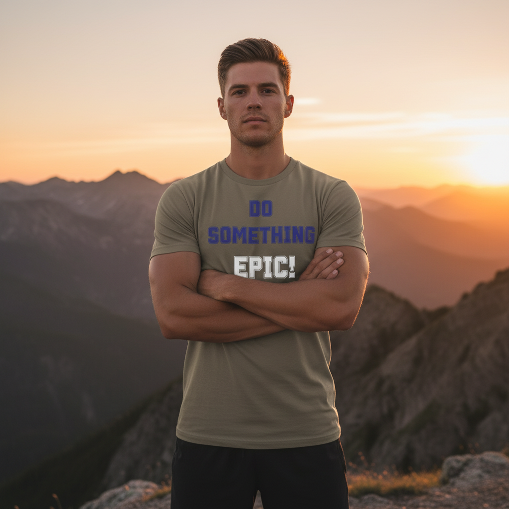 Do Something Epic! Motivational T-Shirt - Inspirational Fitness Tee - Unisex XS-4XL