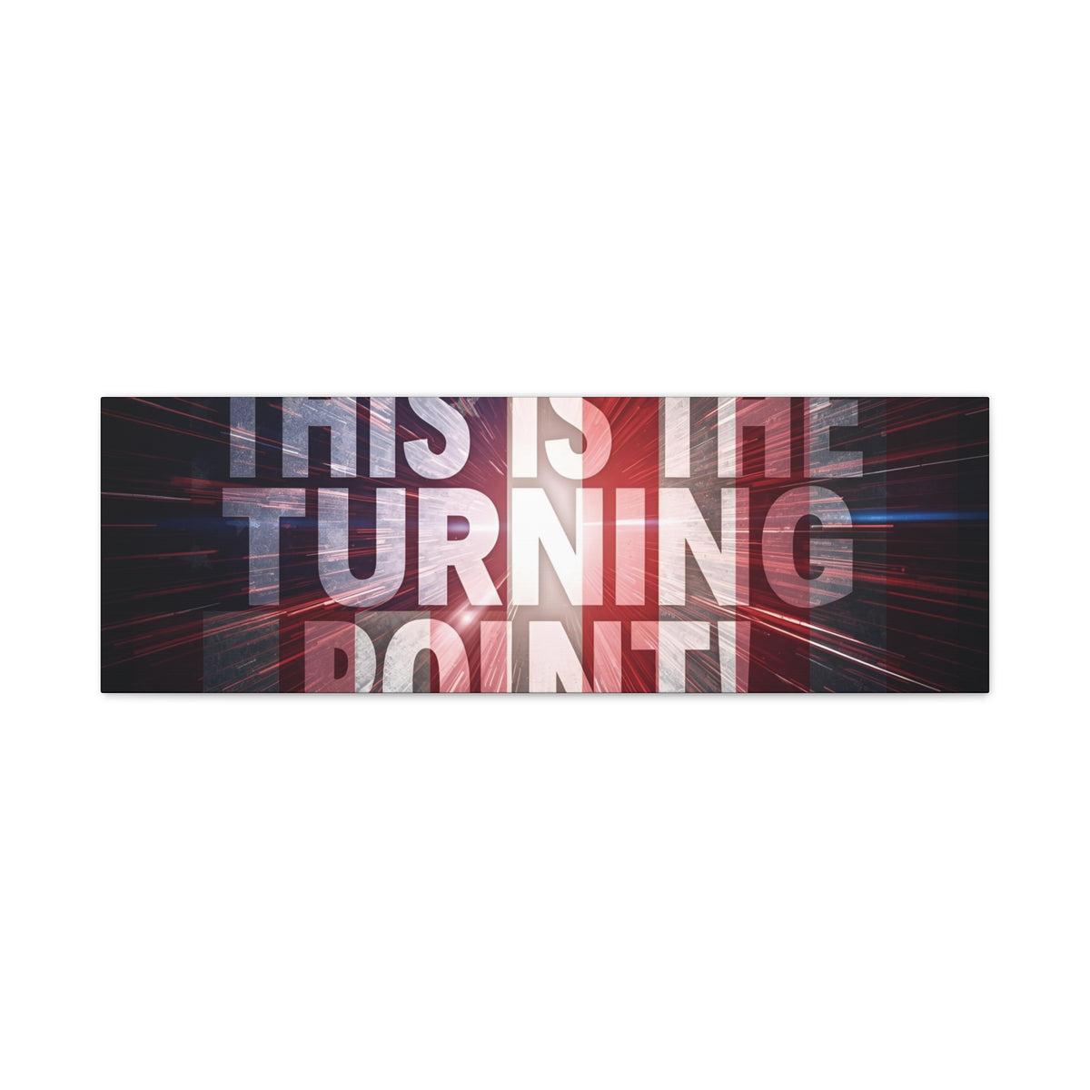 This Is The Turning Point! Canvas Wall Art - Patriotic American Flag - Red White Blue - Motivational Decor - 36 Sizes
