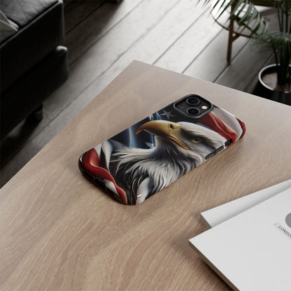 Patriotic Eagle American Flag Phone Case - Gift for Veterans - Independence Day - Memorial Day