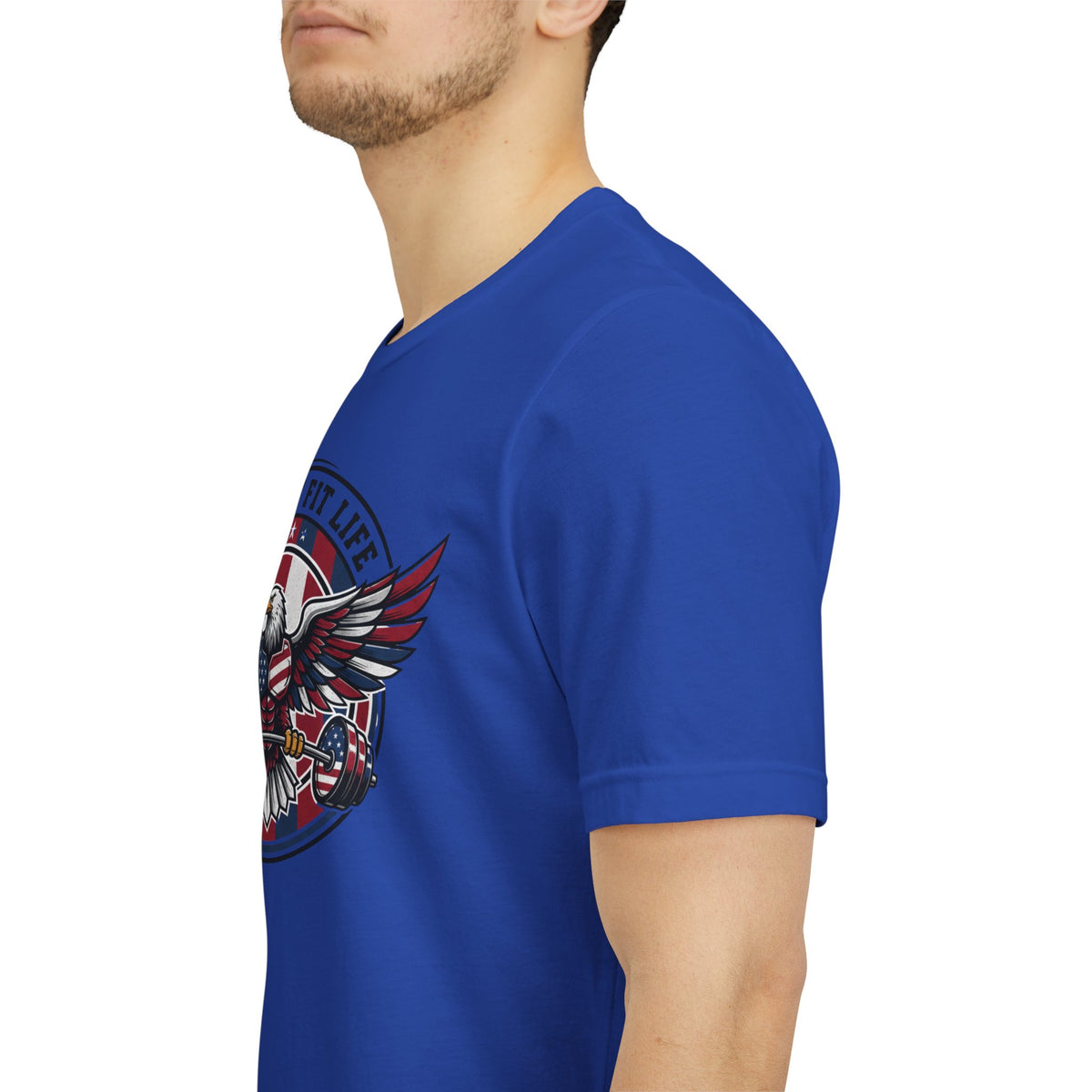 Patriot Fit Life Bald Eagle T-Shirt - American Flag Graphic Tee - Unisex Workout Shirt