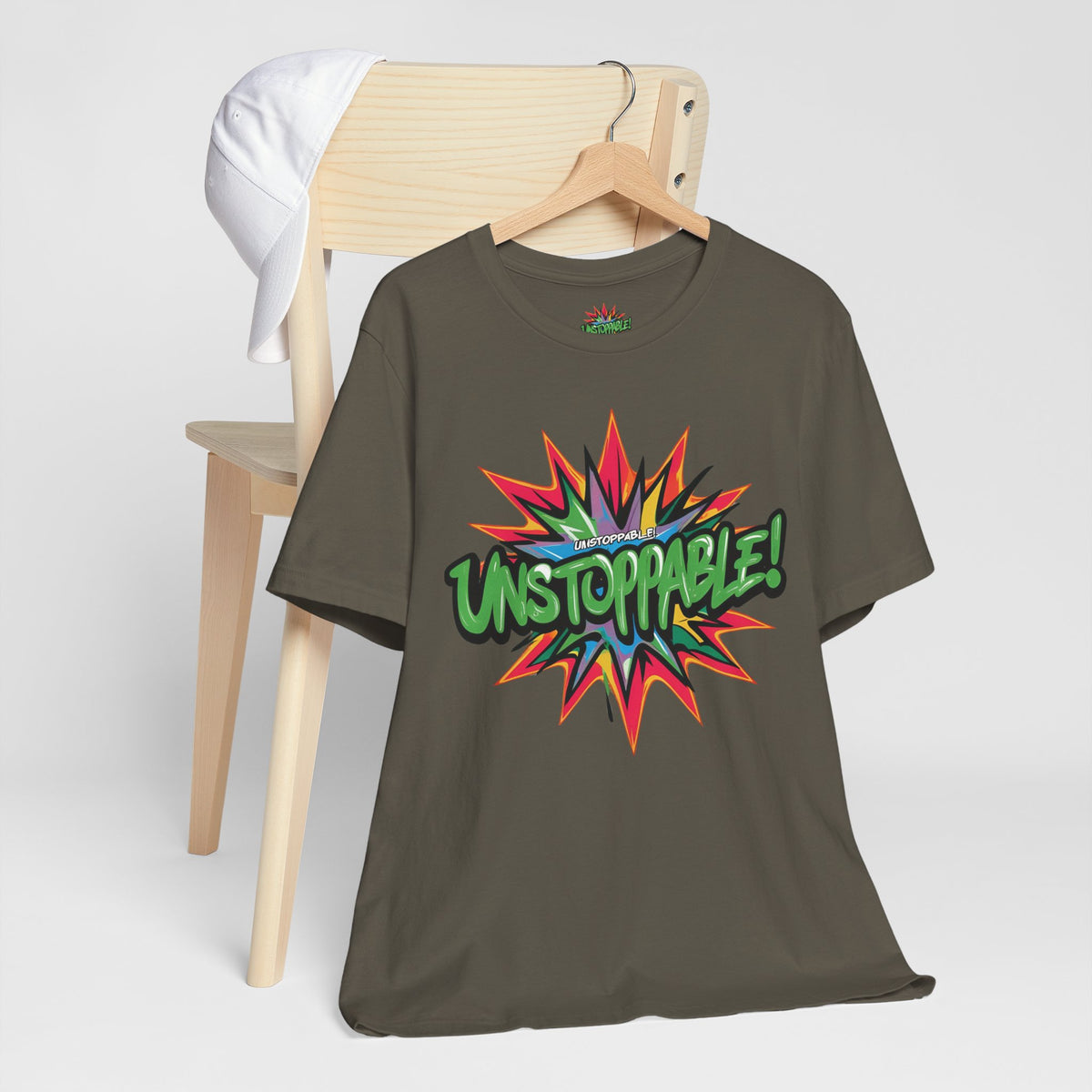 Unisex Jersey Tee - Unstoppable Graphic Design Shirt - Motivation and Fitness