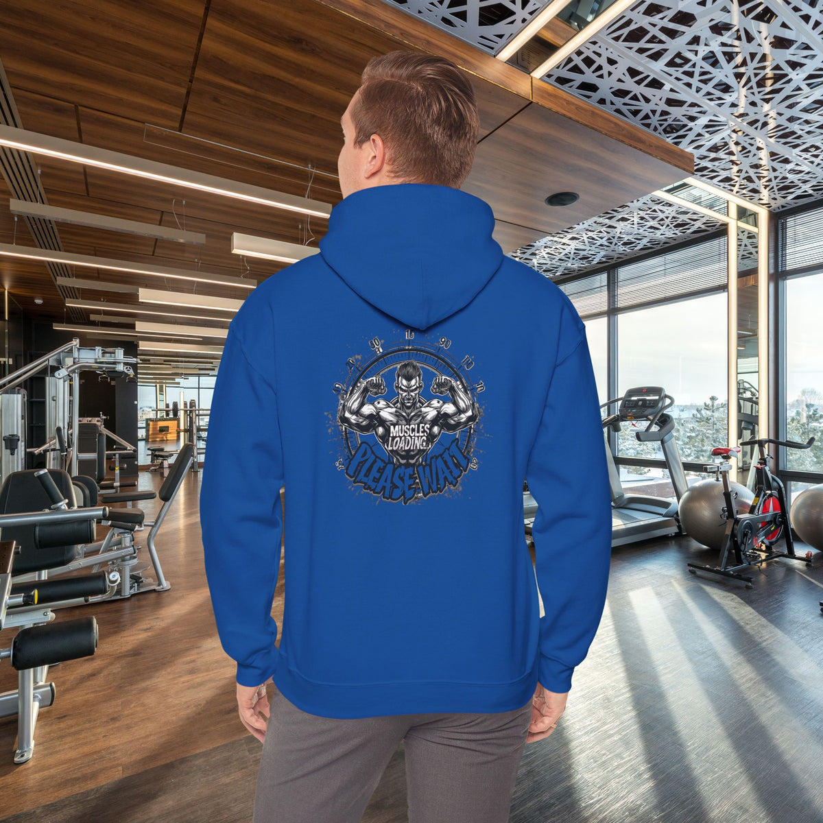 Muscles Loading Please Wait - Motivational Fitness Hoodie - Gym Sweatshirt - Unisex S-5XL