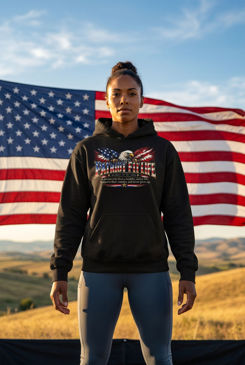 Patriot Fit Life Eagle & Flag Wings Definition Hoodie | S–5XL