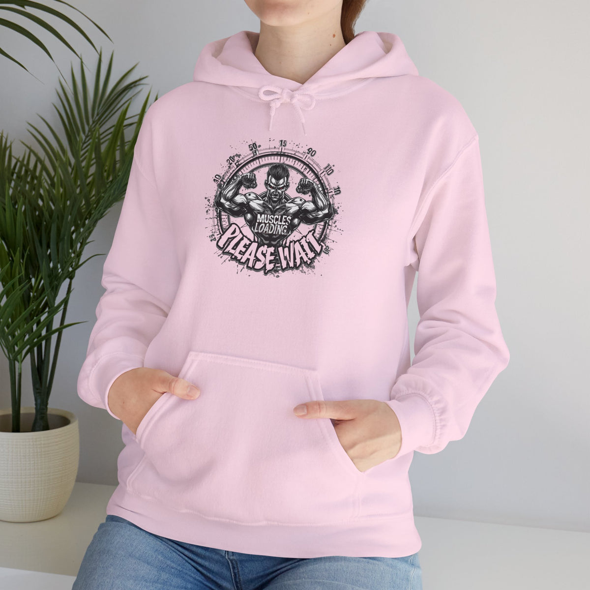 Muscles Loading Please Wait - Motivational Fitness Hoodie - Gym Sweatshirt - Unisex S-5XL