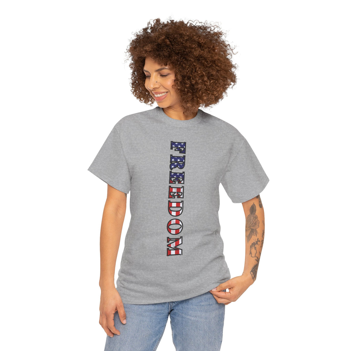 Freedom Patriotic T-Shirt - Red White Blue - American Flag Tee - Unisex S-5XL
