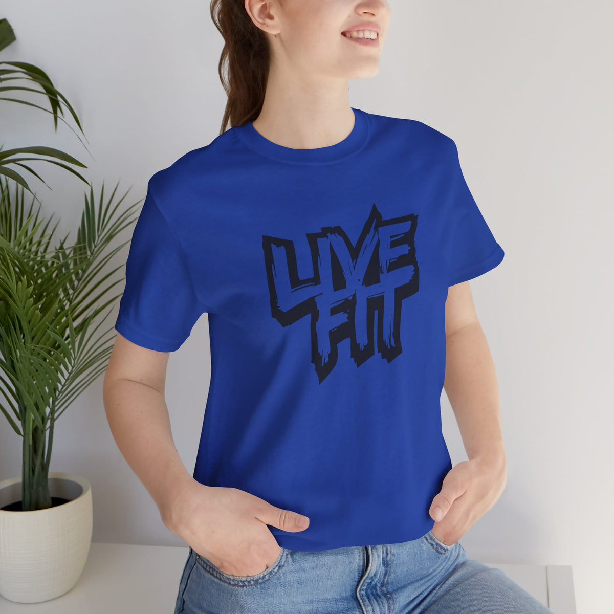LIVE FIT Unisex Jersey Tee - Premium Fitness Shirt