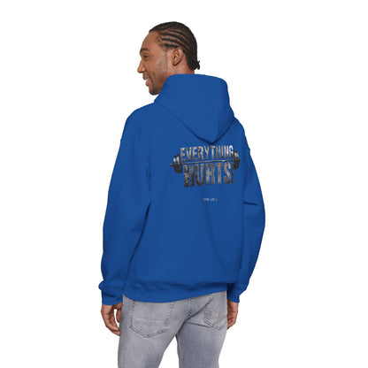 Everything Hurts! Gym Life Workout Hoodie - Funny Fitness Sweatshirt - Barbell Design - S-5XL