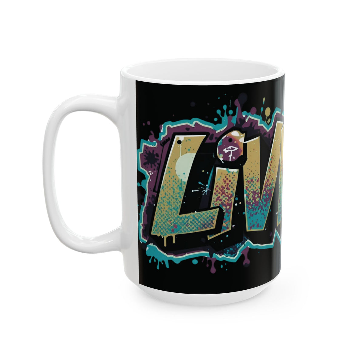 Live Fit White Ceramic Mug (11oz/15oz)