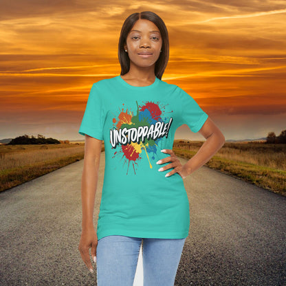 Unstoppable Vintage Retro T-Shirt - Motivational Graphic Tee - Unisex Casual Shirt