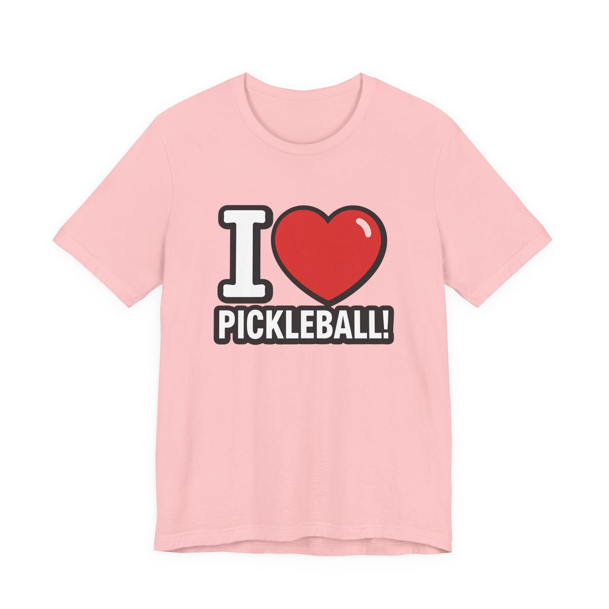 I Love Pickleball T-Shirt - Unisex Pickleball Tee - Court Sports Gift - XS-4XL