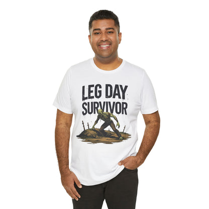 Leg Day Survivor Tee - Fitness Shirt - Workout Apparel - Gym Gift - Unisex Graphic Tee - Funny T-shirt