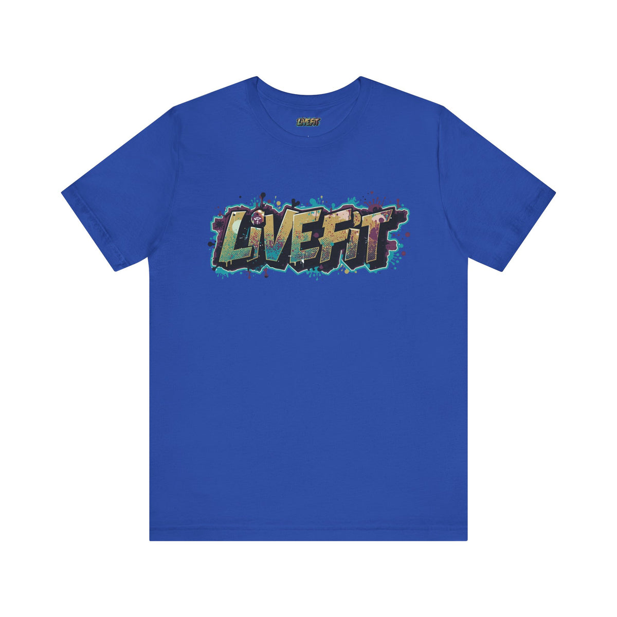LIVE FIT Graphic Fitness Tee - Motivational Workout T-Shirt - Unisex XS-4XL