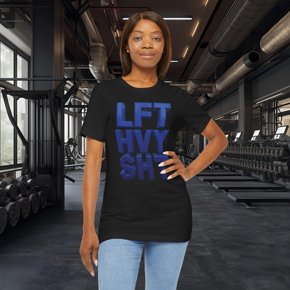 Lift Heavy Shit Gym T-Shirt - Bold 3D Weightlifting Tee - Unisex Fitness Apparel