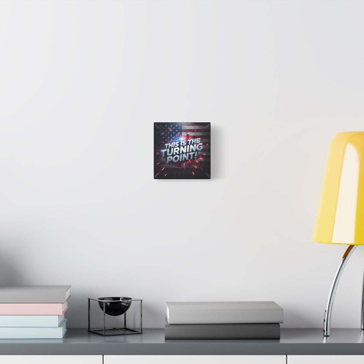 This Is The Turning Point! Canvas Wall Art - Patriotic American Flag - Red White Blue - Motivational Decor - 32 Sizes