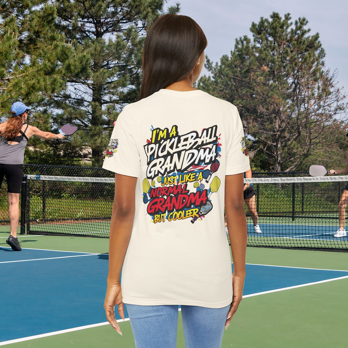 Pickleball Grandma T-Shirt - Way Cooler Than Normal - Funny Unisex Jersey Tee - XS-4XL