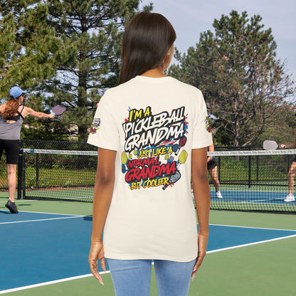Pickleball Grandma T-Shirt - Way Cooler Than Normal - Funny Unisex Jersey Tee - XS-4XL