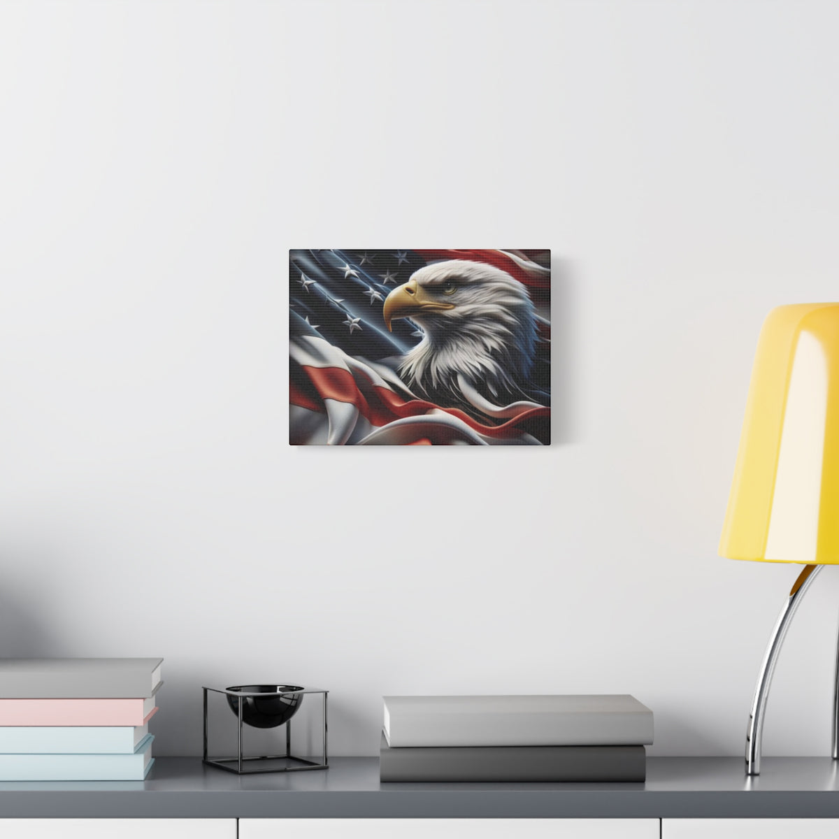Patriotic Eagle Canvas Wall Art - American Flag Decor - Red White Blue - Gallery Wrapped - 27 Sizes - Veteran Gift