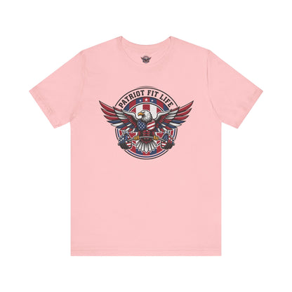 Patriot Fit Life Bald Eagle T-Shirt - American Flag Graphic Tee - Unisex Workout Shirt