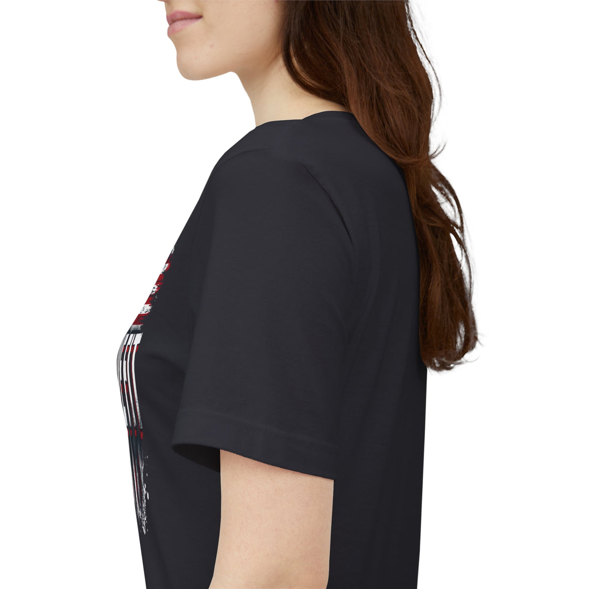 LIVE FIT American Flag T-Shirt - Patriotic Fitness Tee - Distressed USA Flag Design