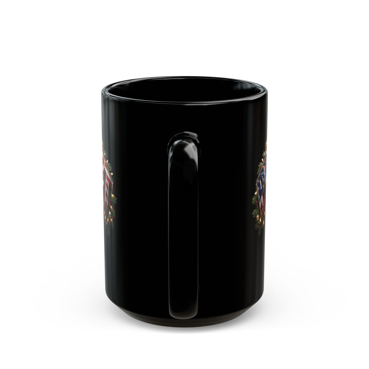 Patriot Fit Life Christmas Mug - Flag PATRIOT Garland Design | 11oz & 15oz