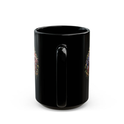 Patriot Fit Life Christmas Mug - Flag PATRIOT Garland Design | 11oz & 15oz
