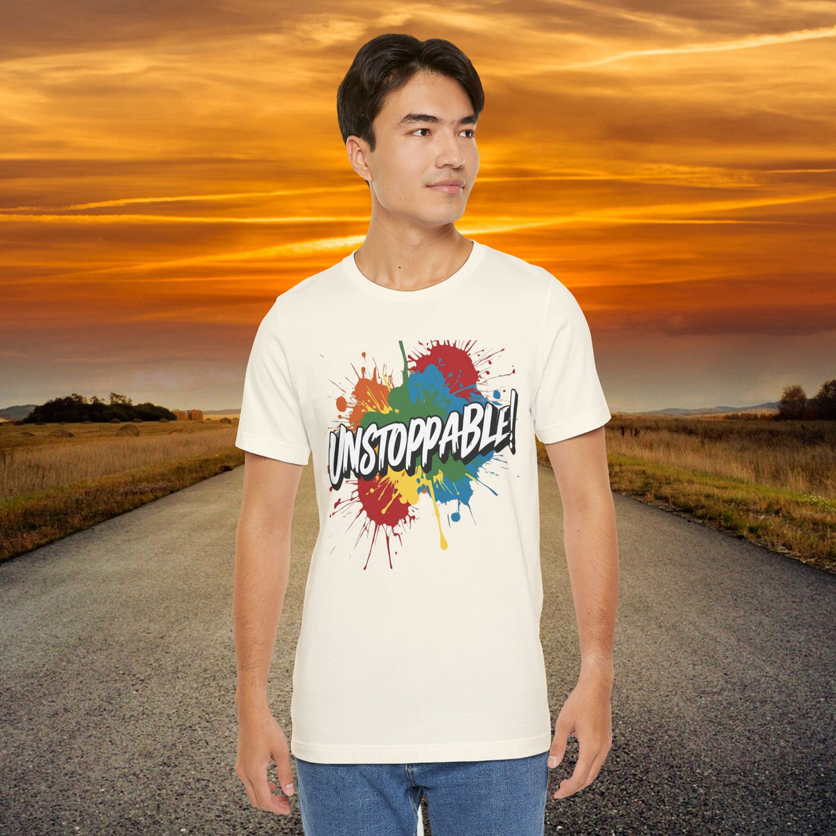 Unstoppable Vintage Retro T-Shirt - Motivational Graphic Tee - Unisex Casual Shirt
