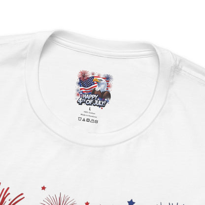 Happy 4th of July Graphic T-Shirt - Patriotic Bald Eagle - American Flag Tee - XS-4XL