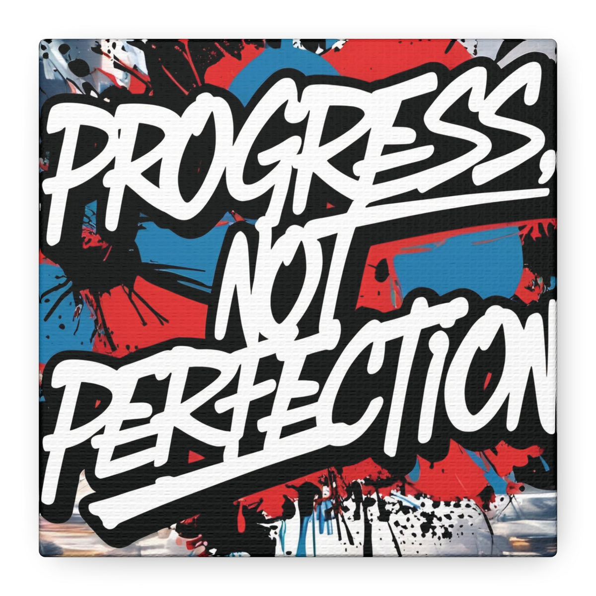 Progress Not Perfection Canvas Wall Art - Motivational Home Decor