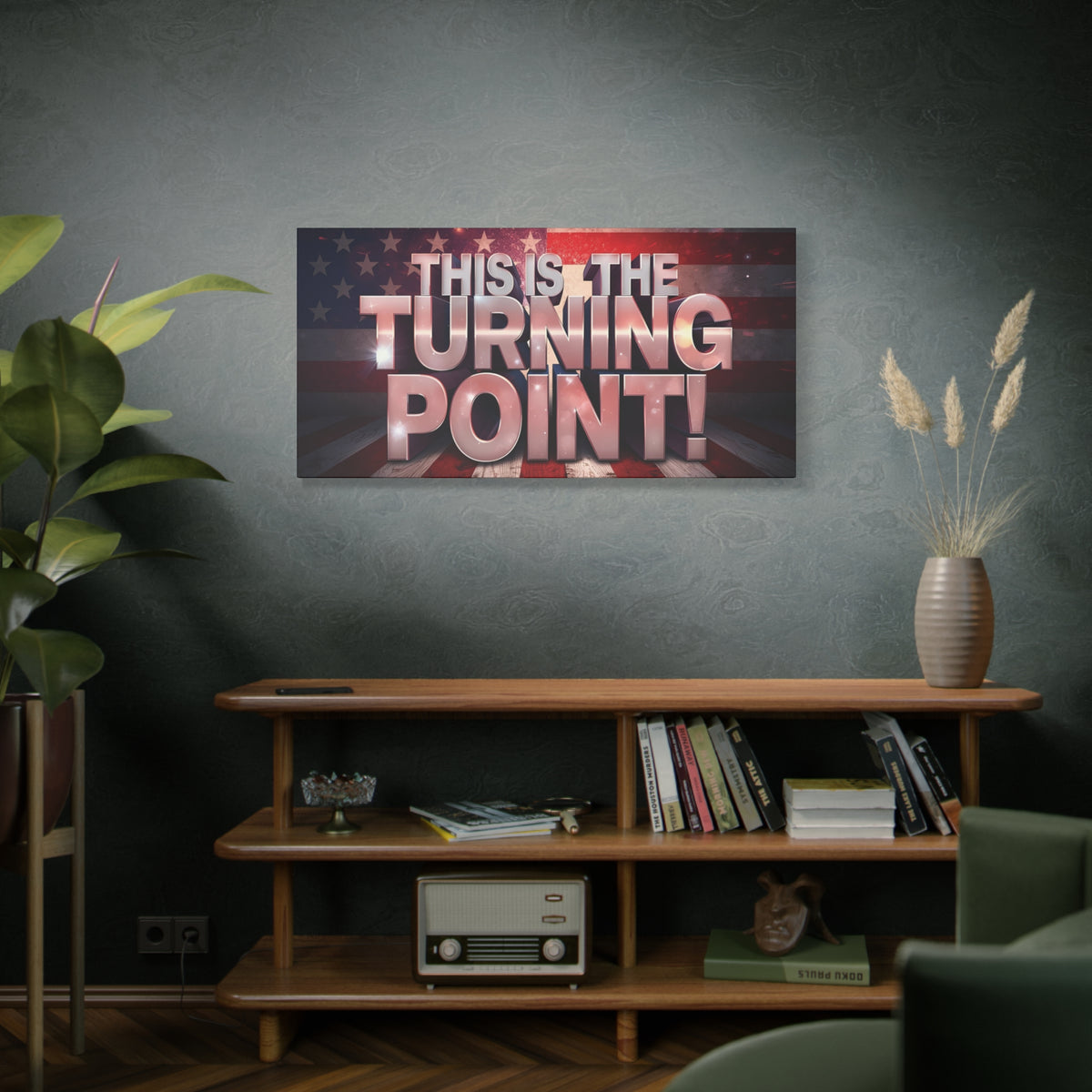 This Is The Turning Point! Canvas Wall Art - Patriotic American Flag - Red White Blue - Gallery Wrapped - 36 Sizes
